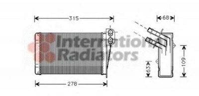 VAN WEZEL 43006228 -  Теплообменник, отопление салона